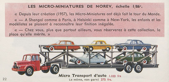 Norev catalogue 1959