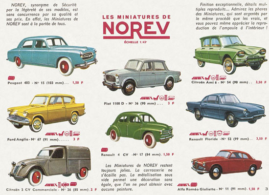 Norev catalogue 1964