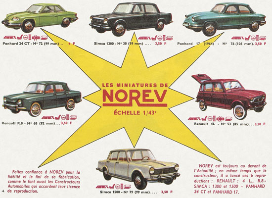 Norev catalogue 1964