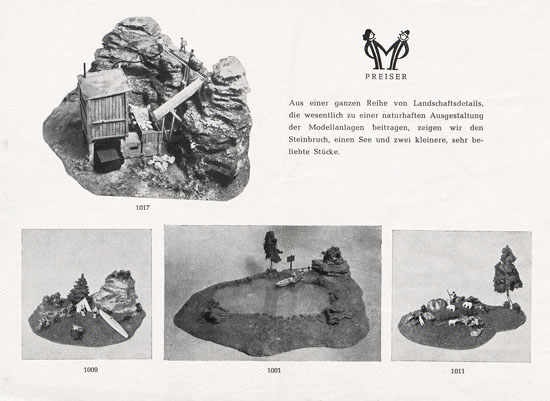 Preiser Katalog 1955, Preiser Figuren, Preiser H0