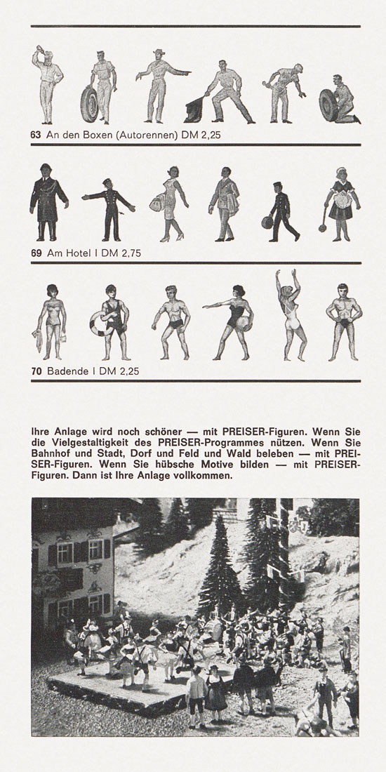 Preiser Figuren Auswahl 1966