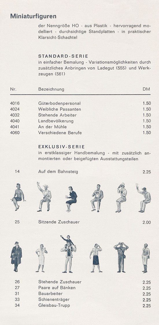 Preiser Neuheiten 1964-1965