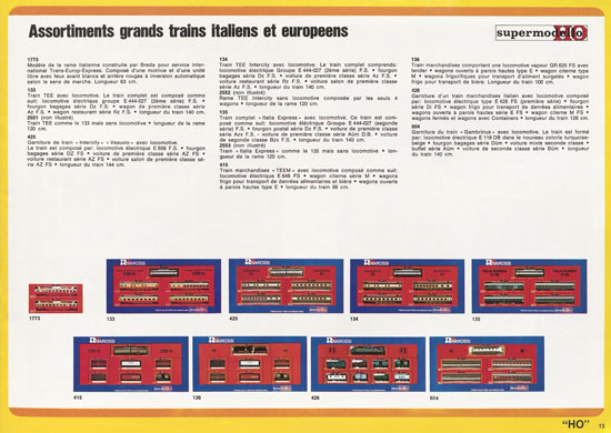 Rivarossi Catalogue des nouveautés et des garnitures 1976