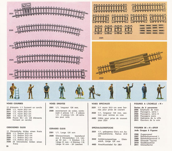 Rivarossi Katalog Spur N 1971-1972