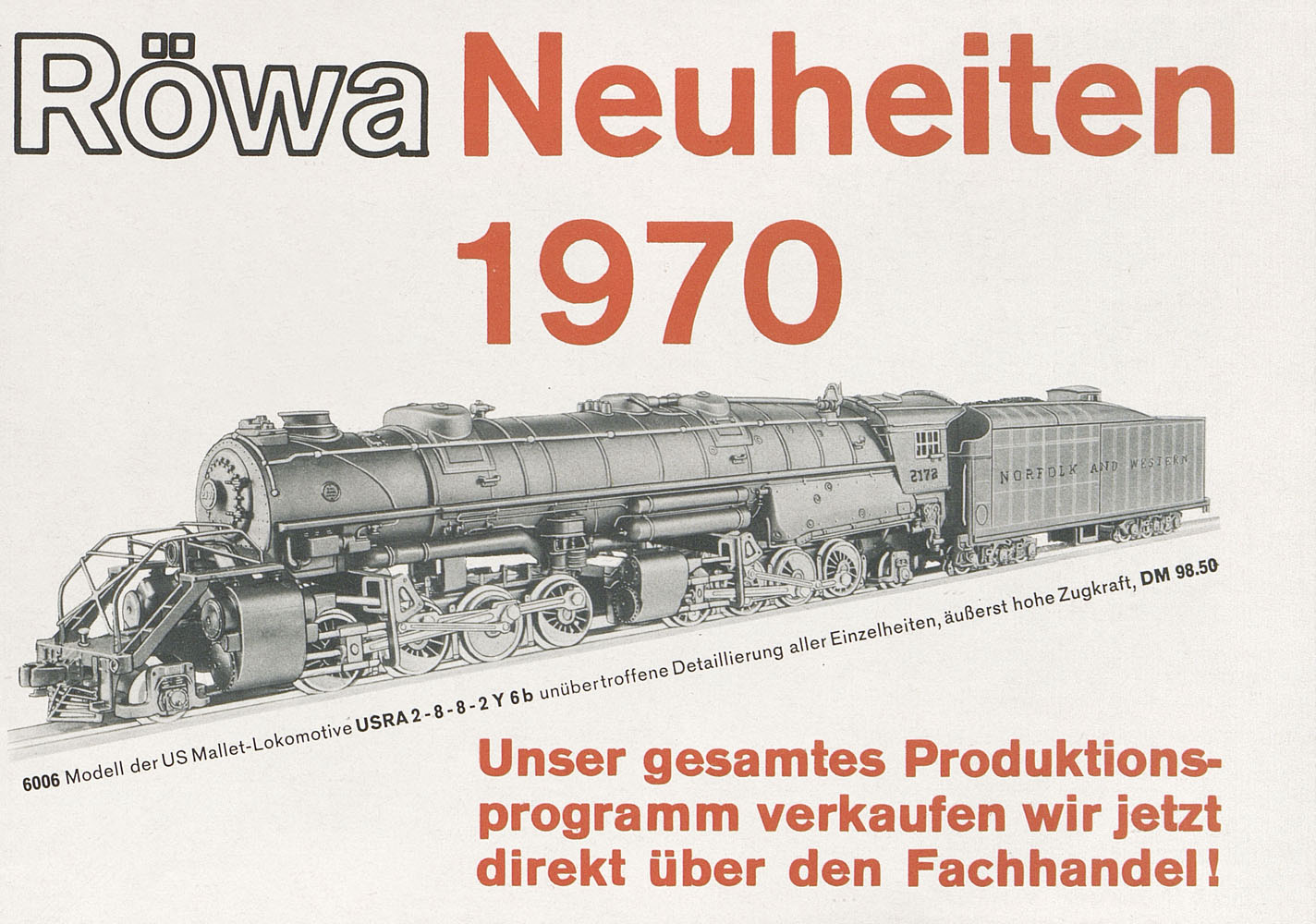 Röwa Neuheiten 1970