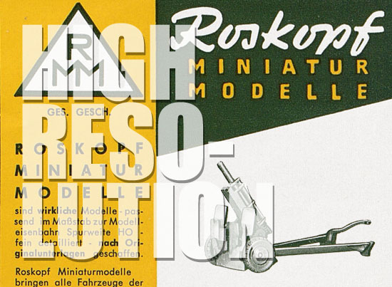 Roskopf Miniatur-Modelle 1960