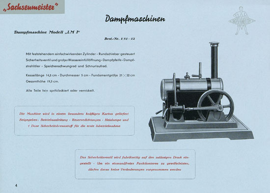 Sachsenmeister Katalog 1951