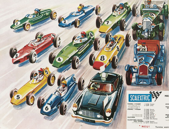 Scalextric Elektrisches Miniatur Autorennen Katalog 1964