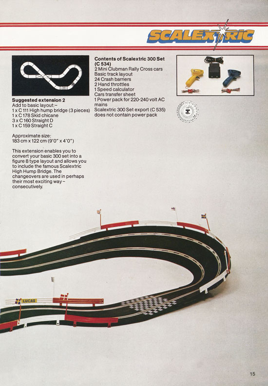 Scalextric Electric Motor Racing catalogue 1979