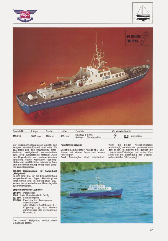 Hegi Modellbau Katalog 1976