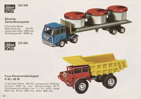 Schuco Modelle 1970