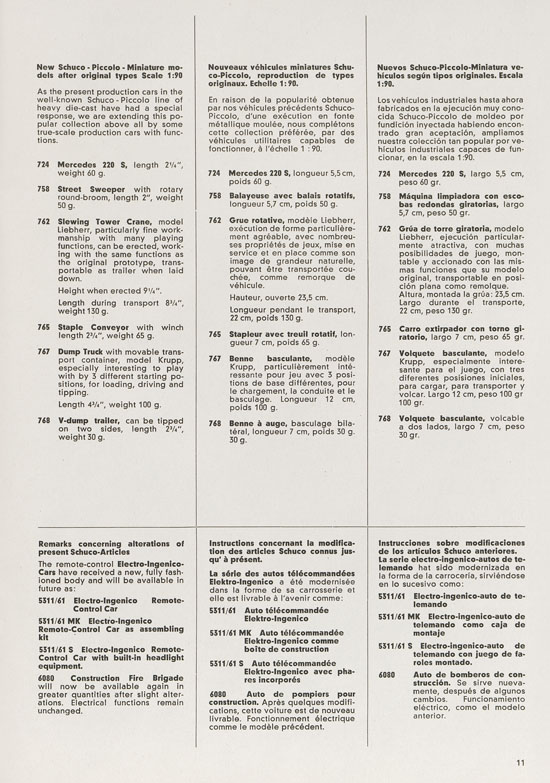 Schuco Neuheiten 1961