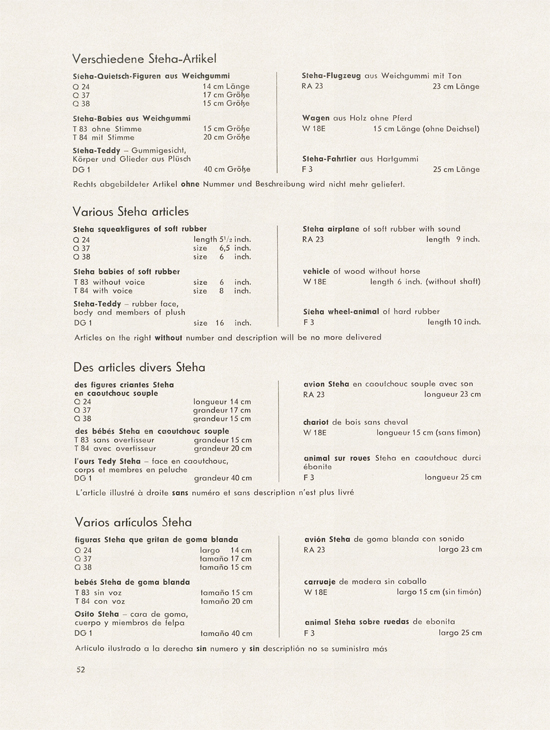 Steha Katalog 1958