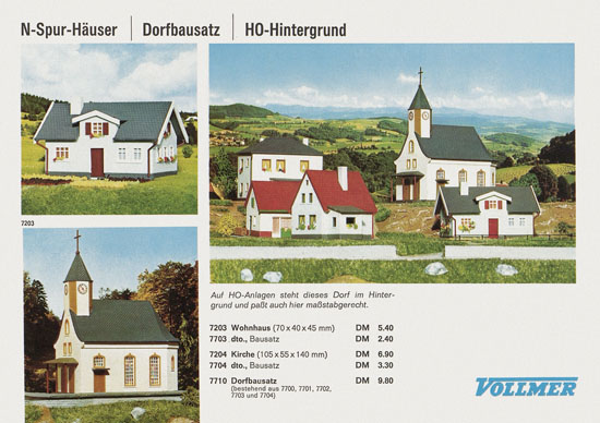 Vollmer Katalog Spur N 1967-68