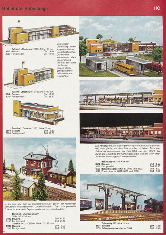 Vollmer Modellbahn-Zubehör H0 + N 1970-1971