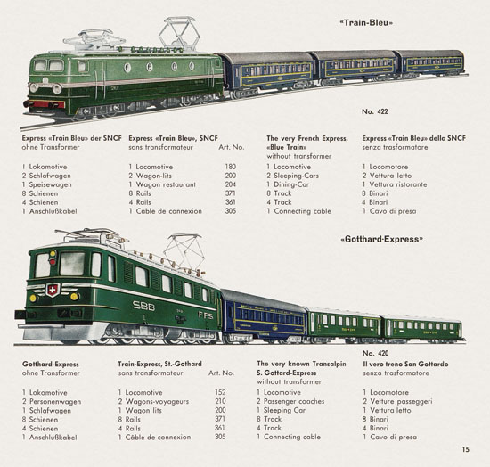 Wesa Schweizer Elektrische Modelleisenbahn Spur 13 mm Katalog 1960