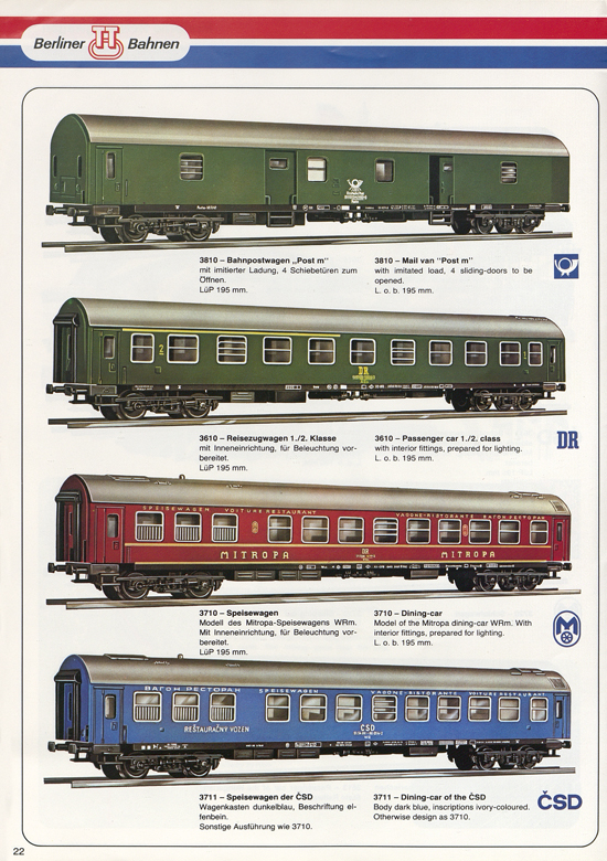 Berliner TT-Bahnen Katalog 1979