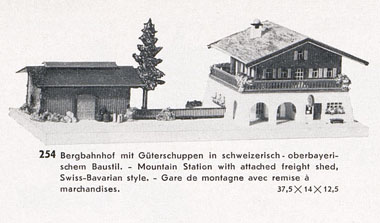 Creglinger Nr. 254 Bergbahnhof mit Güterschuppen