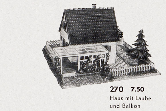 Faller Fertigmodell Nr. 270 Haus mit Laube und Balkon 