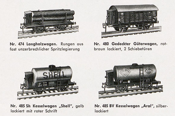Fleischmann Nr. 474 Spur 0 Langholzwagen mit Bremserhaus