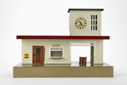 Kibri Bahnhof mit Turm und Uhr