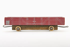 Lego Holzspielzeug Güterwagen, Lego wooden freight car