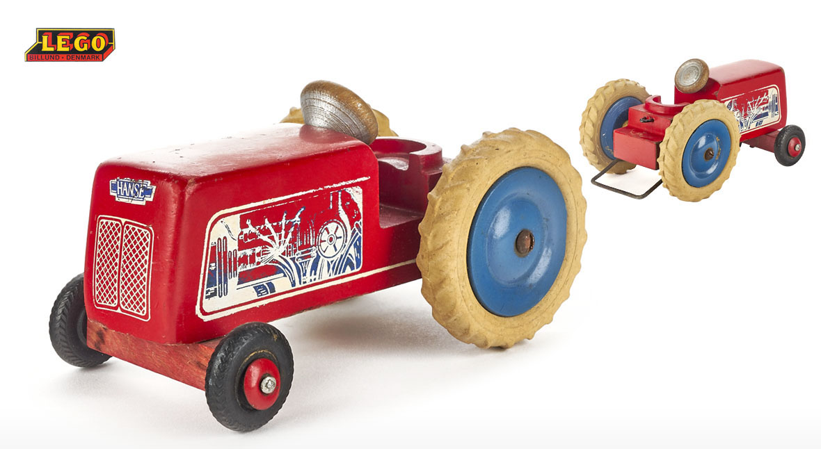 Lego Holzspielzeug Traktor, Lego wooden tractor