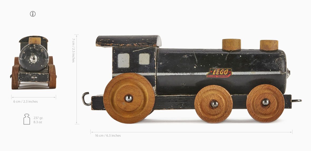 Lego Holzspielzeug Lokomotive, Lego wooden locomotive