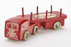 Lego Holzspielzeug Esso Rungen-Sattelschlepper, wooden esso trailer