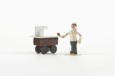 Preiser Figur Nr. 448 Erfrischungswagen mit Verkäufer