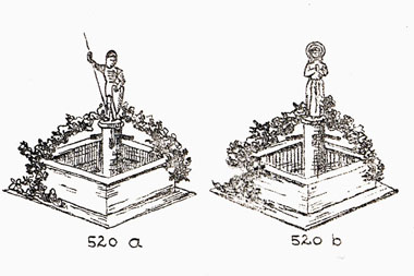 Preiser Figur Nr. 520 B Marktbrunnen mit Madonna